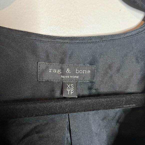Rag & Bone Dean Silk High Low Long Sleeve Top - Picture 4 of 6